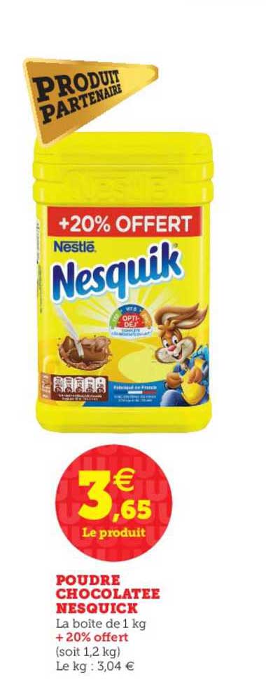 poudre chocolatée nesquick