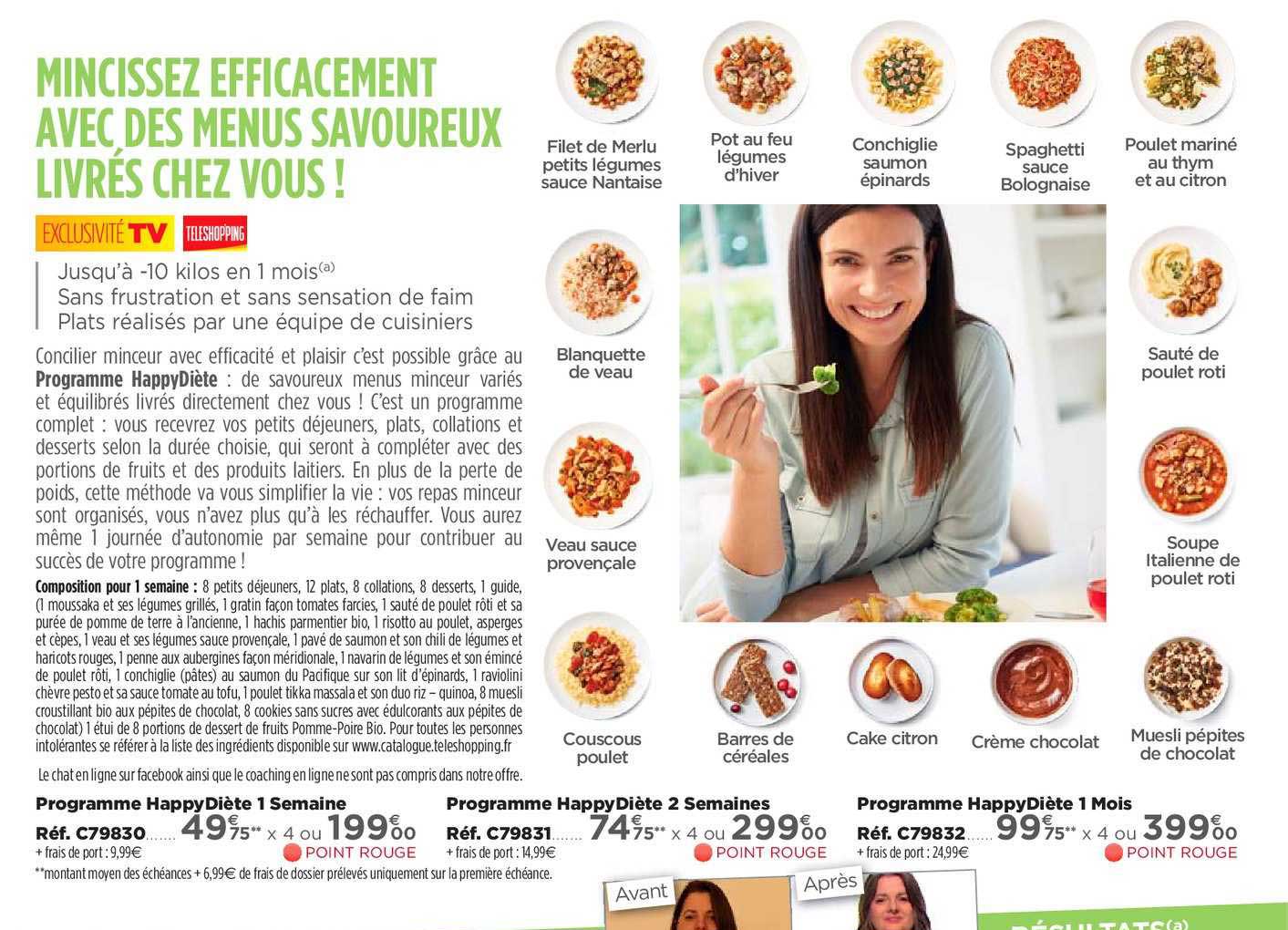 programme happydiète 1 semaine programme happydiète 2 semaines programme happydiète 1 mois