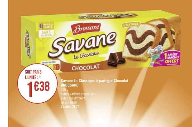 savane le classique à partager chocolat brossard