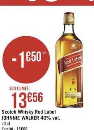 scotch whisky red label johnnie walker 40% vol.
