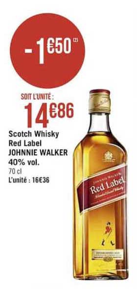 scotch whisky red label johnnie walker 40% vol.