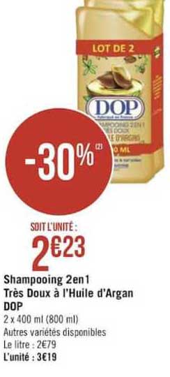 Shampooing 2en1 Très Doux à L'huile D'argan Dop
