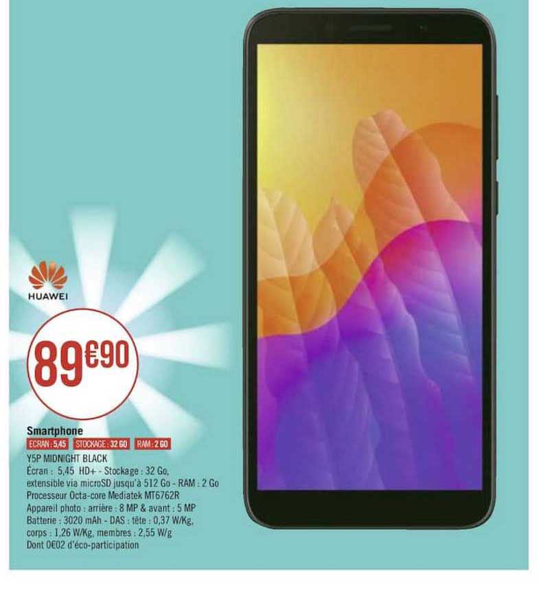 smartphone y5p midnight black