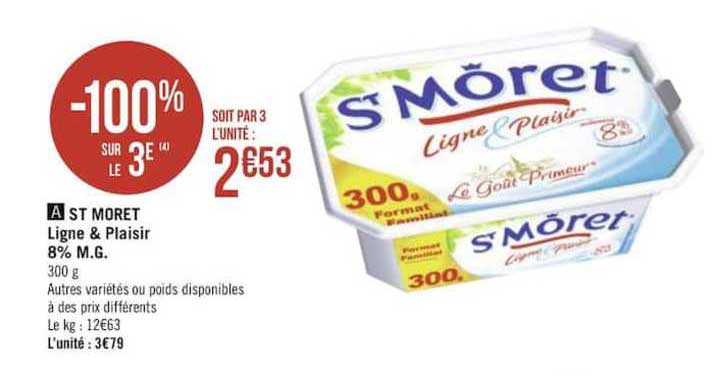 st moret ligne & plaisir 8% m.g. -100% sur le 3e
