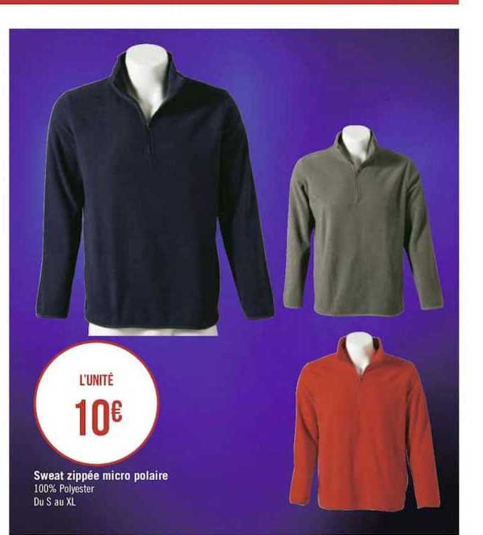 sweat zippée micro polaire