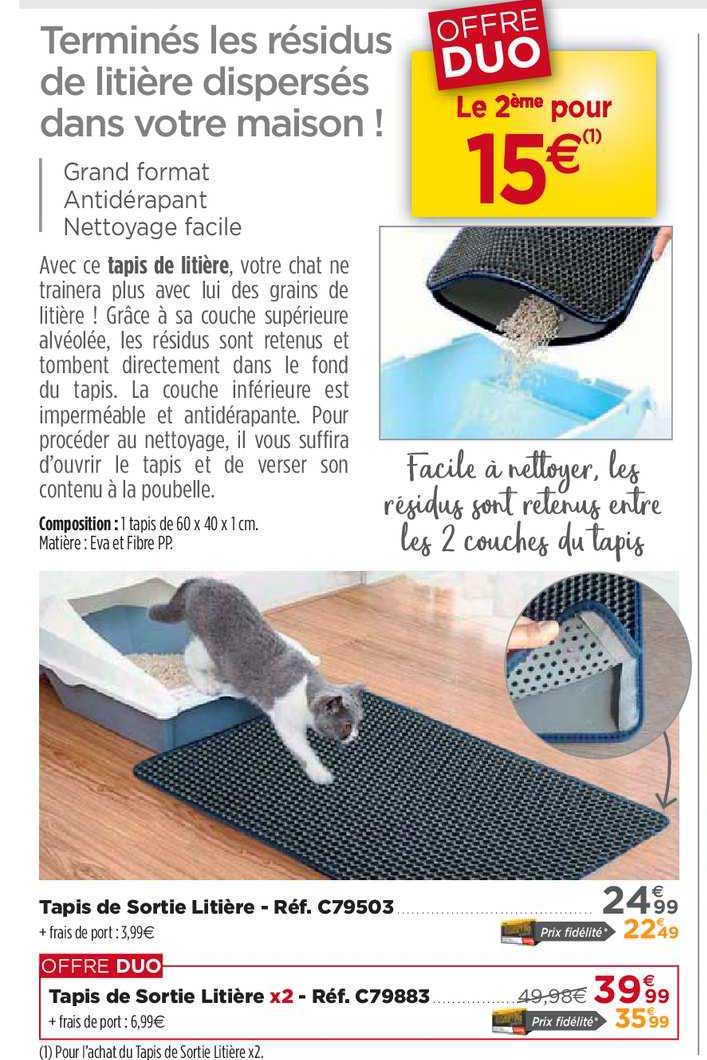 Tapis De Sortie Litière