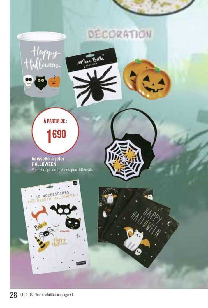 vaisselle à jeter halloween