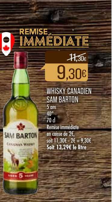 whisky canadien sam barton