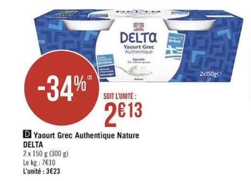 yaourt grec authentique nature delta