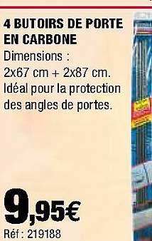 4 butoirs de porte en carbone