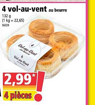 4 vol-au-vent au beurre