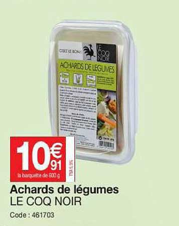 achards de légumes le coq noir