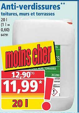 anti-verdissures toitures, murs et terrasses