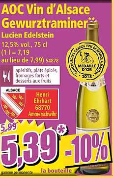 aoc vin d'alsace gewurztraminer lucien edelstein