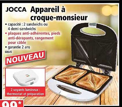 appareil à croque-monsieur jocca