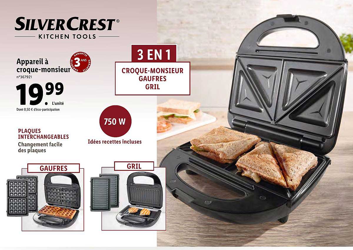 appareil à croque-monsieur silver crest