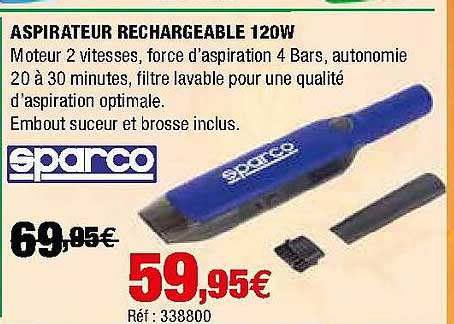 Aspirateur Rechargeable 120w Sparco