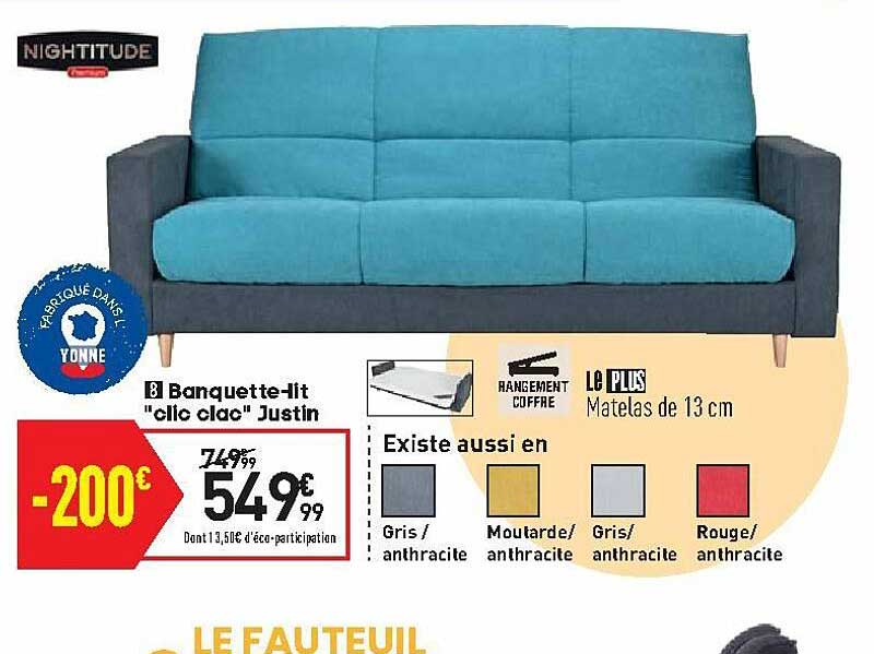 banquette-lit "clic clac" justin nightitude