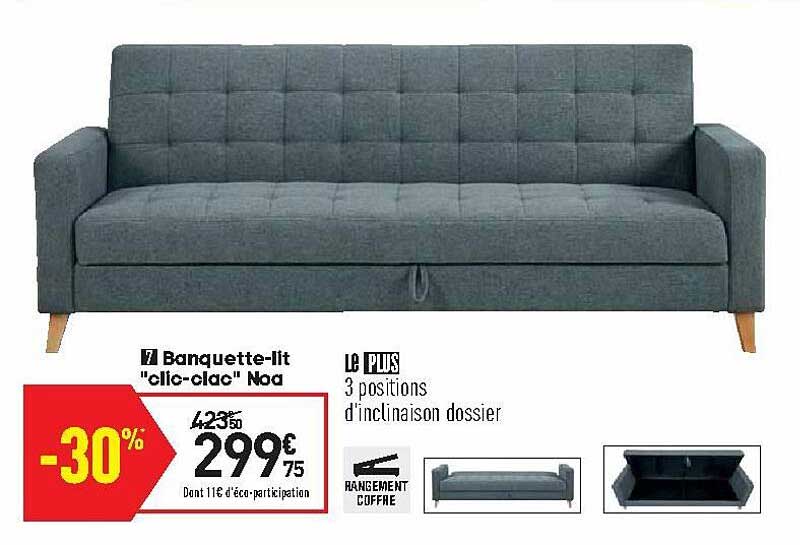 banquette-lit "clic-clac" noa