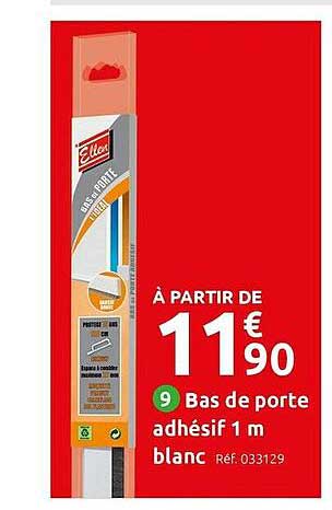 Bas De Porte Adhésif 1 M Blanc