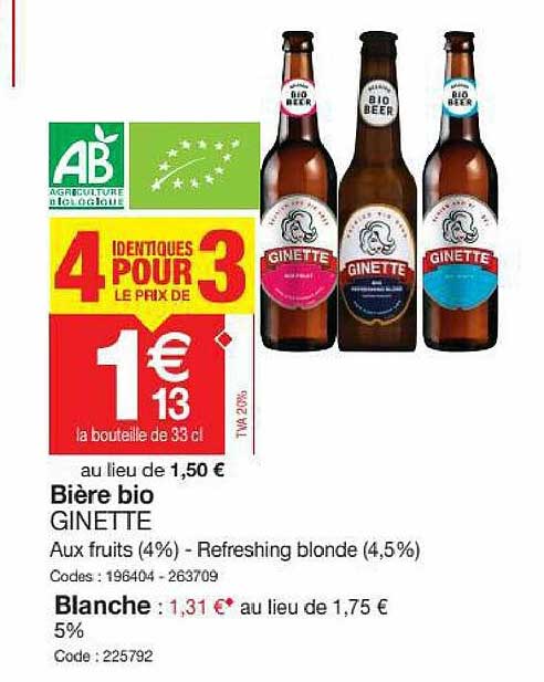 Bière Bio Ginette