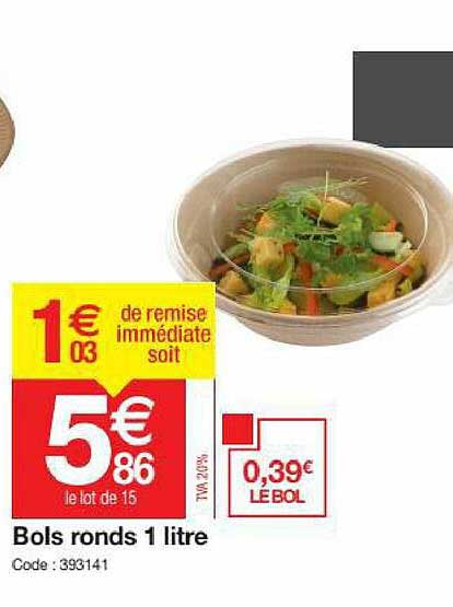 bols ronds 1 litre
