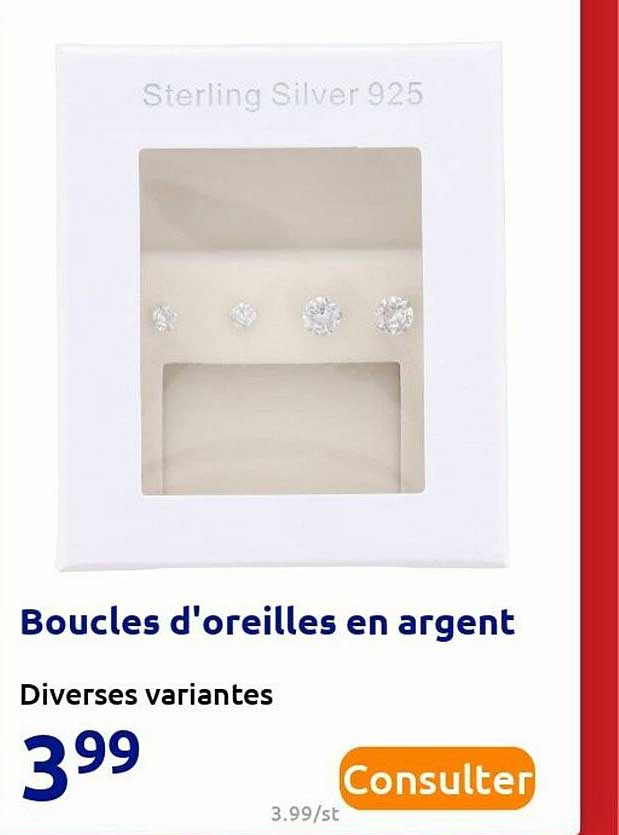 boucles d'oreilles en argent