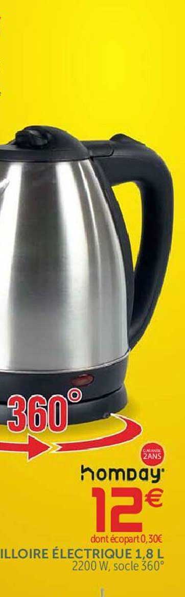 boulloire électrique 1.8 l