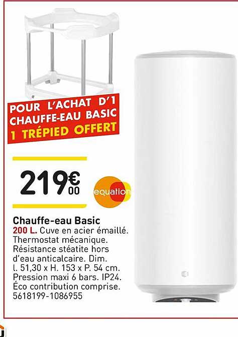 chauffe-eau basic equation