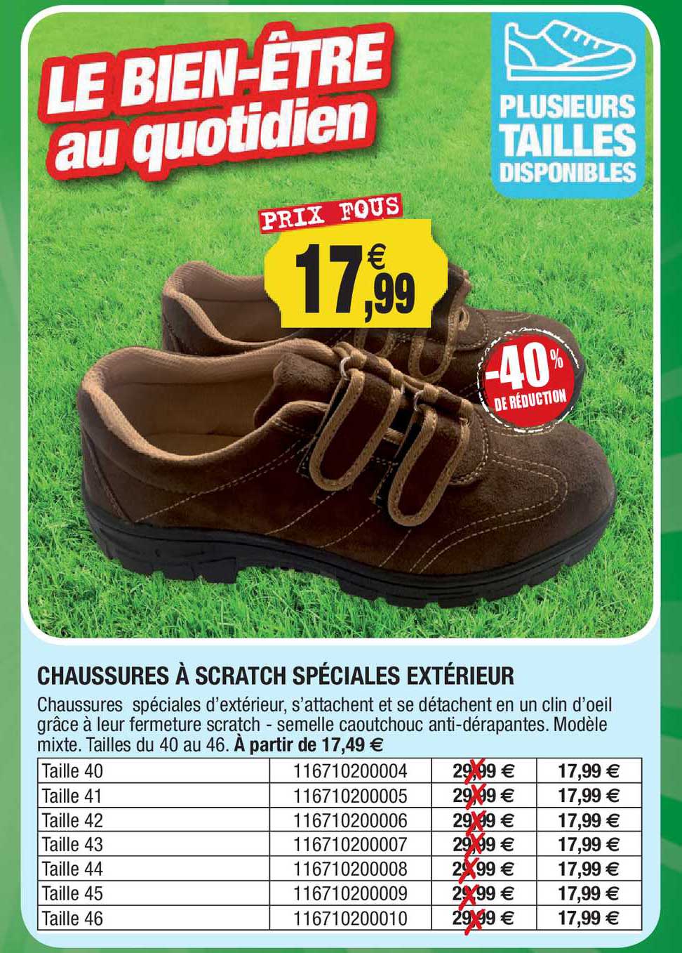 Chaussures à Scratch Spéciales Extérieur