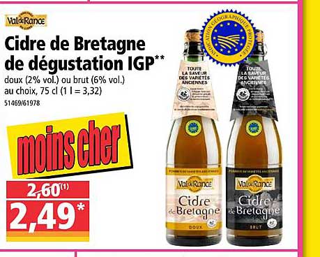 cidre de bretagne de dégustation igp val de rance