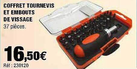 coffret tournevis et embouts de vissage
