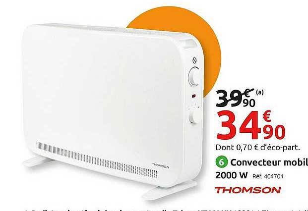 convecteur mobil 2000w thomson