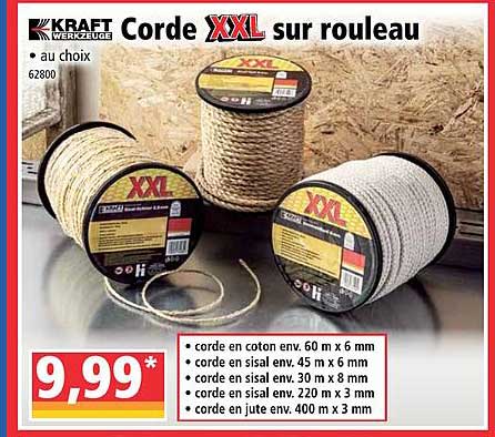 corde xxl sur rouleau kraft werkzeuge