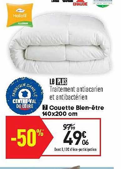couette bien-être 140x200 cm