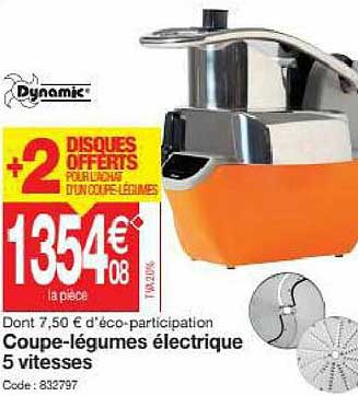 coupe-légumes électrique 5 vitesses