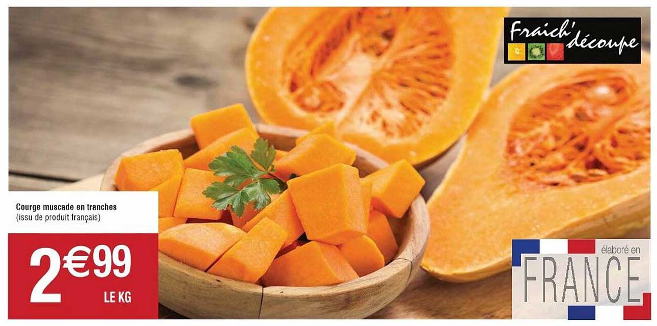 courge muscade en tranches