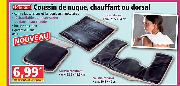 coussin de nuque, chauffant ou dorsal sensomed