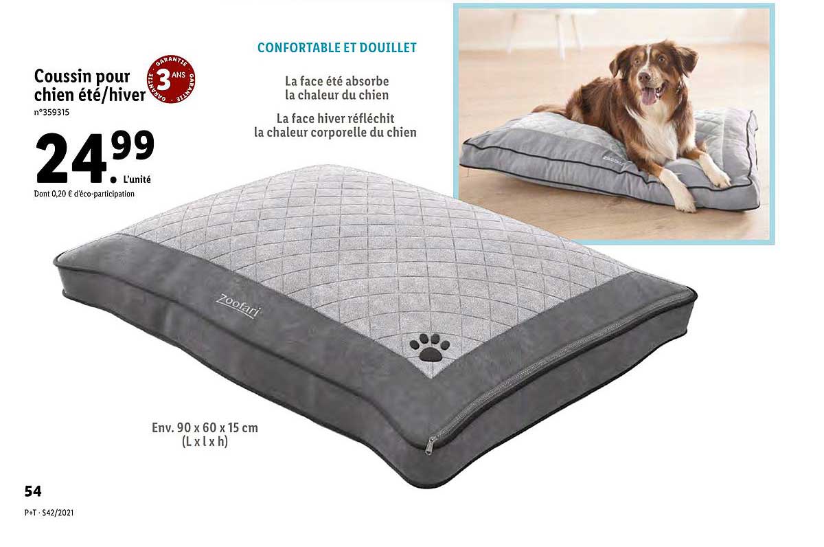 Coussin Pour Chien été-hiver