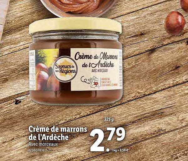 crème de marrons de l'ardèche saveurs de nos régions