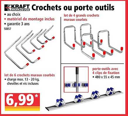 crochets ou porte outils kraft werkzeuge