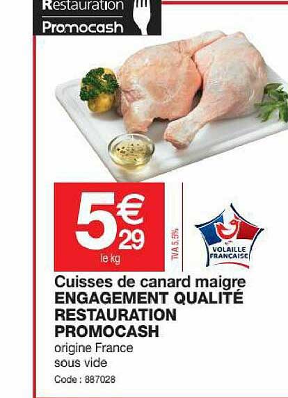 cuisses de canard maigre engagement qualité restauration promocash