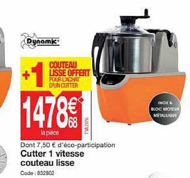 cutter 1 vitesse couteau lisse