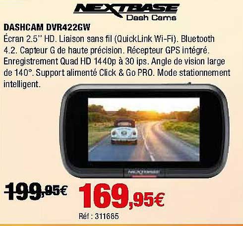 dashcam dvr422gw nextbase