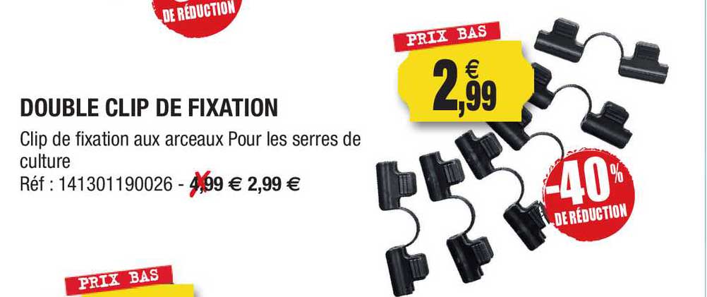 Double De Clip De Fixation