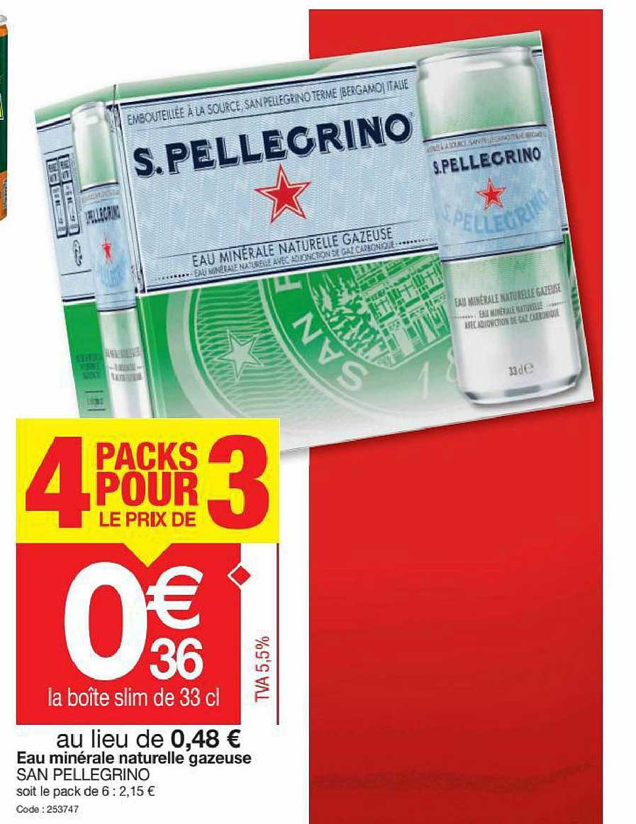 eau minérale naturelle gazeuse san pellegrino