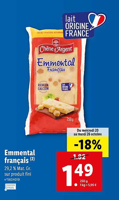 emmental français chêne d'argent