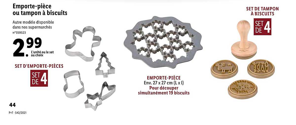 emporte-pièce ou tampon à biscuits