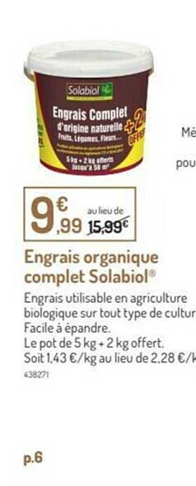 engrais organique complet solabiol®