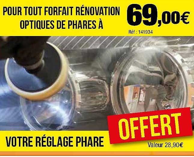 forfait rénovation optique de phares